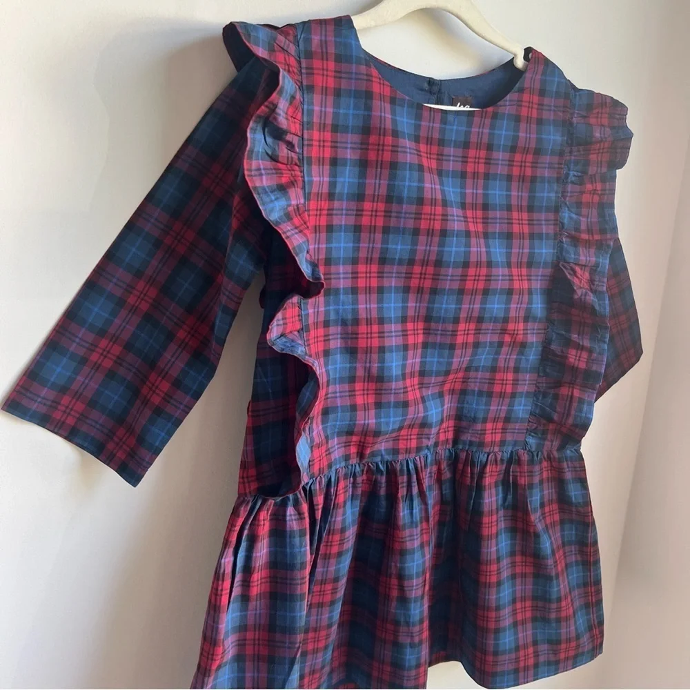 Tea Collection Vibrant Plaid Dress -Size 8